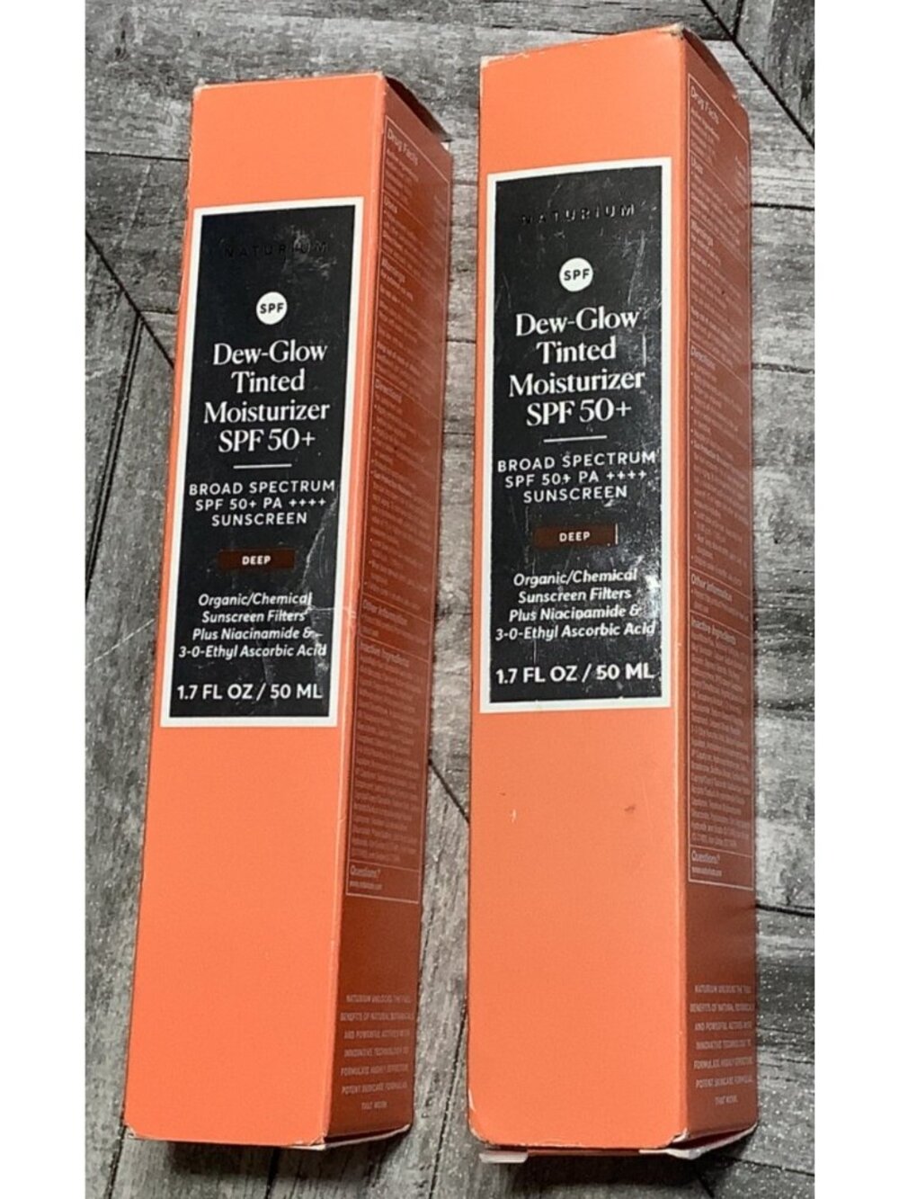 2  Naturium Dew-Glow Deep Tinted Moisturizer SPF 50+  1.7 Fl Oz Each Exp 11/2026
